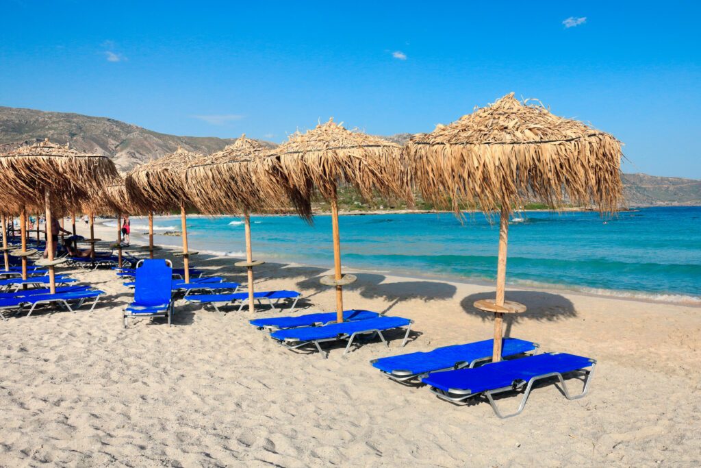 Strand von Elafonissi auf der Insel Kreta
