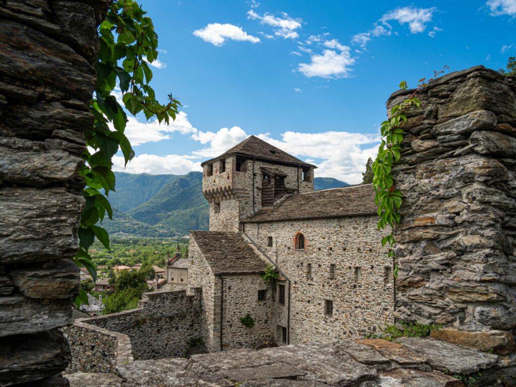 Visconti Burg von Vogogna - Piedmont (Italien) in der Provinz von Verbano-Cusio-Ossola