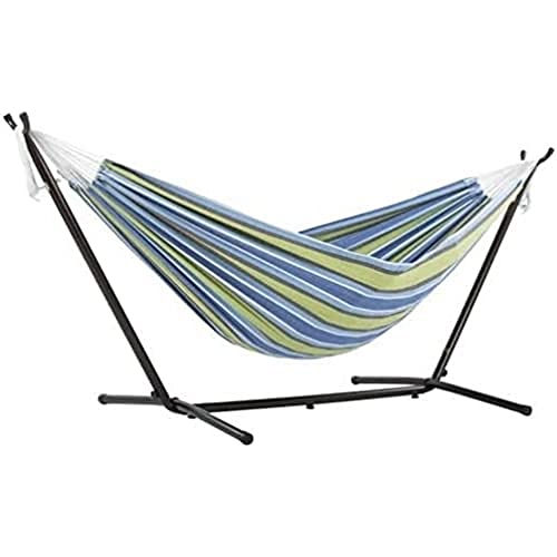 DOPPELTE BAUMWOLL-HAMMOCK MIT STANDFUSS (250 CM) - OASIS