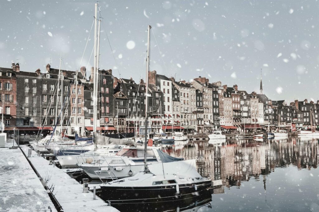 Honfleur im Schnee